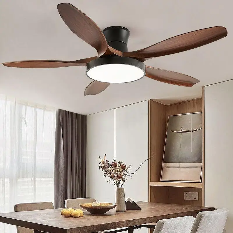 Ceiling fan light fixture in a dining room setting
